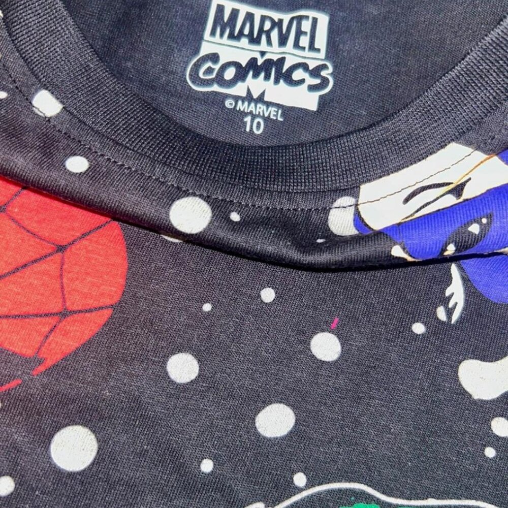 Marvel Heroes Black Galaxy Tee – Super Faces Edition - Picture 4 of 4